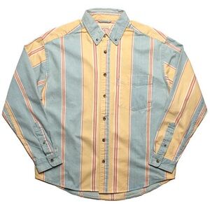 Zara Pastel Striped Button Down Shirt